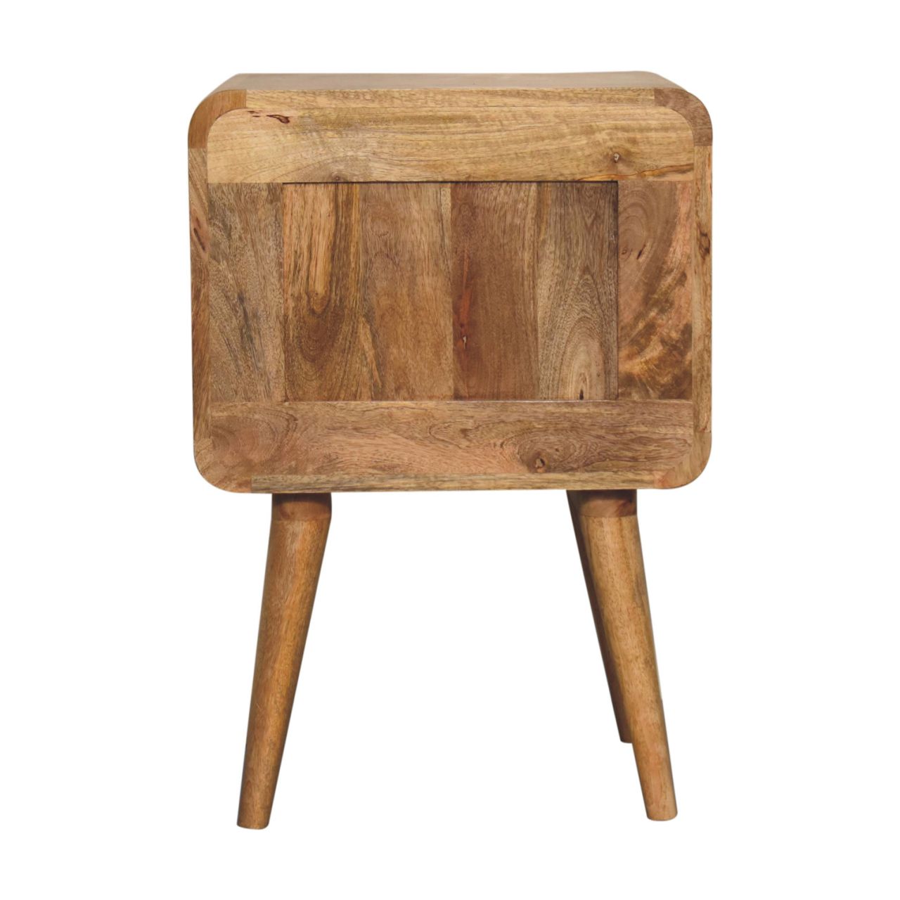 Valen 2 Drawers Wooden Bedside Table, Oak Finish