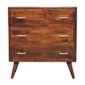 Valen Wooden 3 Drawer Chest, Chestnut