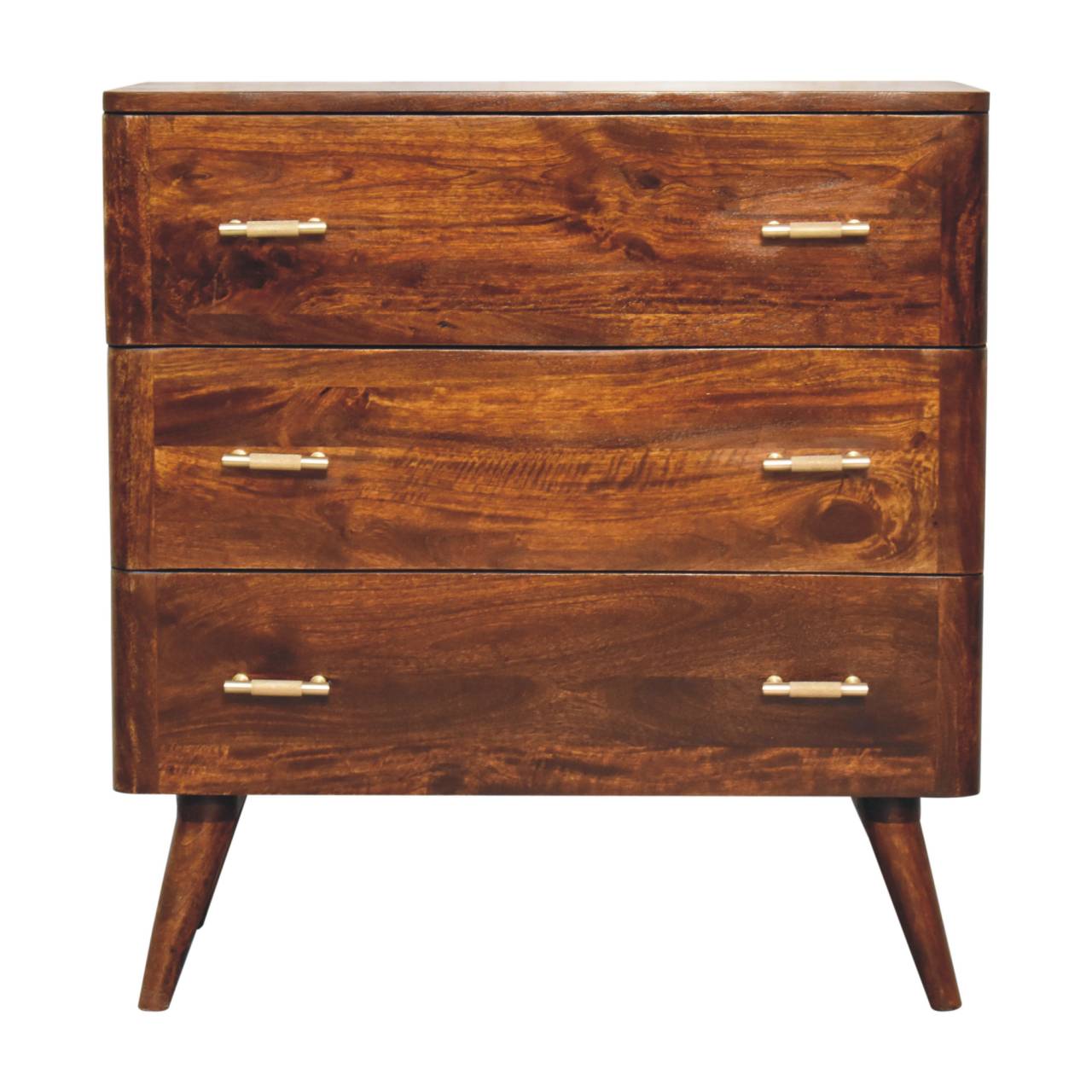 Valen Wooden 3 Drawer Chest, Chestnut