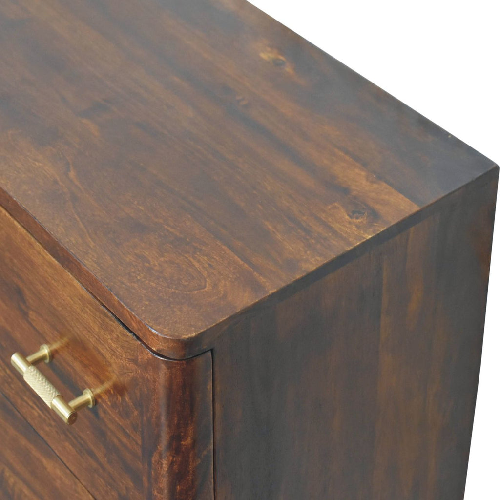 Valen Wooden 3 Drawer Chest, Chestnut