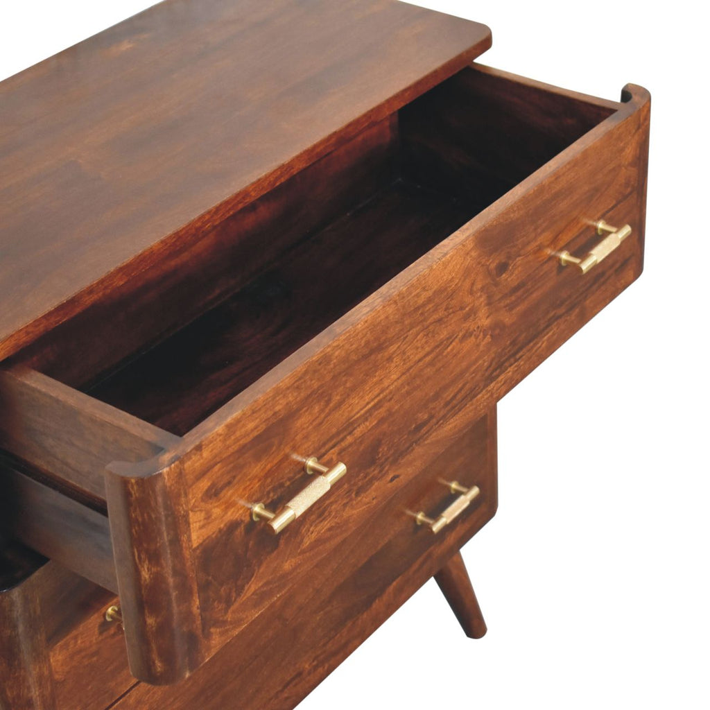 Valen Wooden 3 Drawer Chest, Chestnut