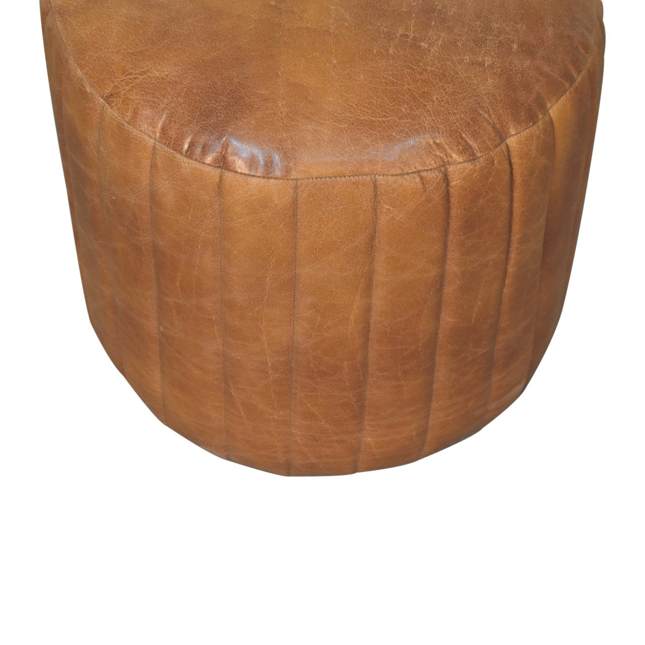 Buffalo Leather Boucle Stool