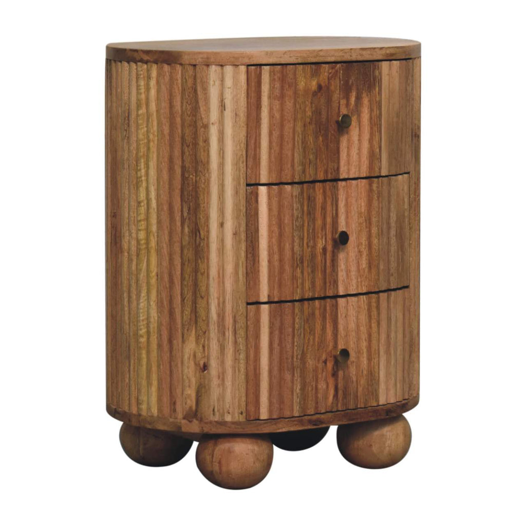 Dahiana Nordic 3 Drawers Bedside Table