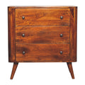 Bera 3 Drawers Chest, Chestnut