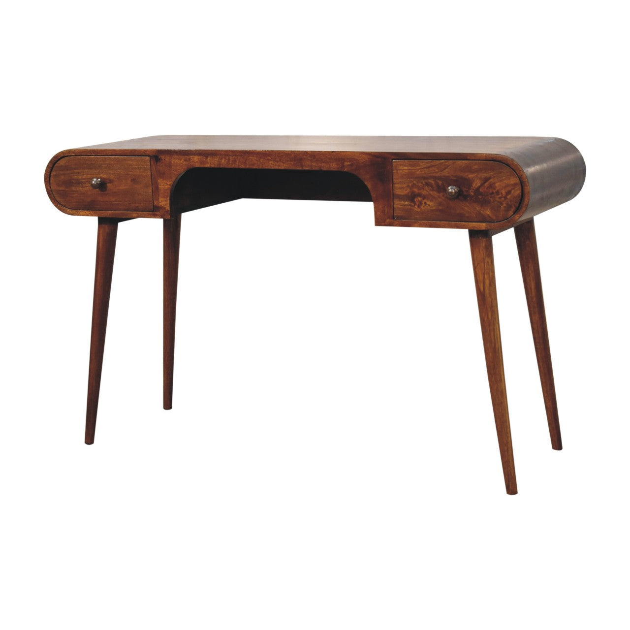 London Arch 2 Wooden Desk, Chestnut