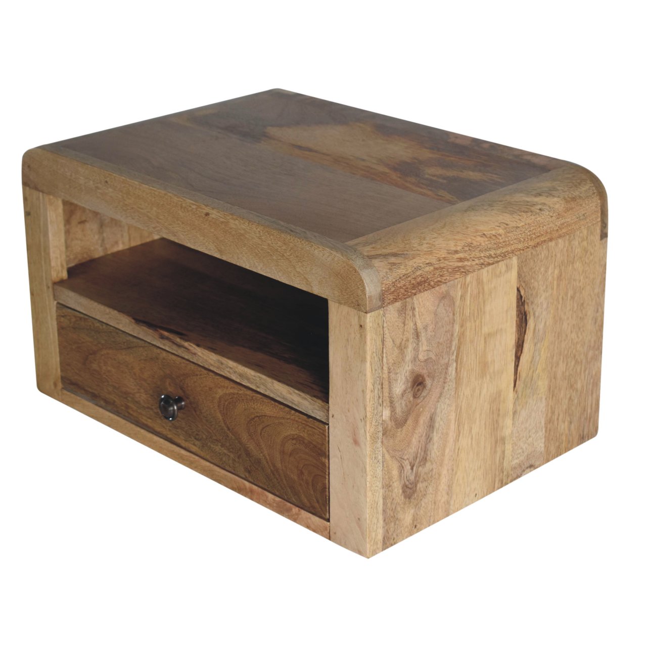 Arto Large Floating Bedside, Oak Finish