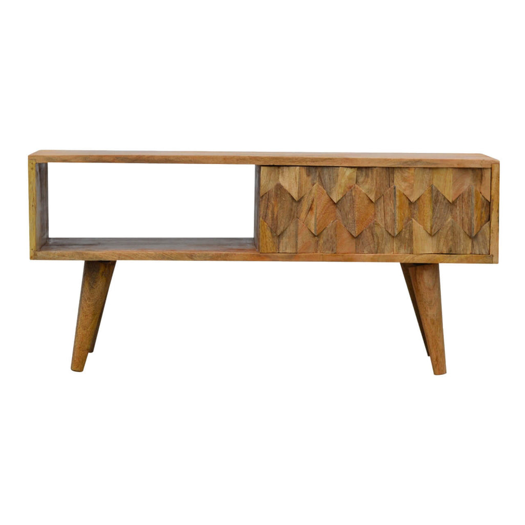 Pineapple Carved TV Stand