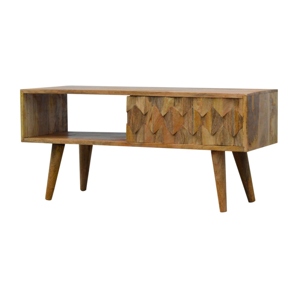 Pineapple Carved TV Stand
