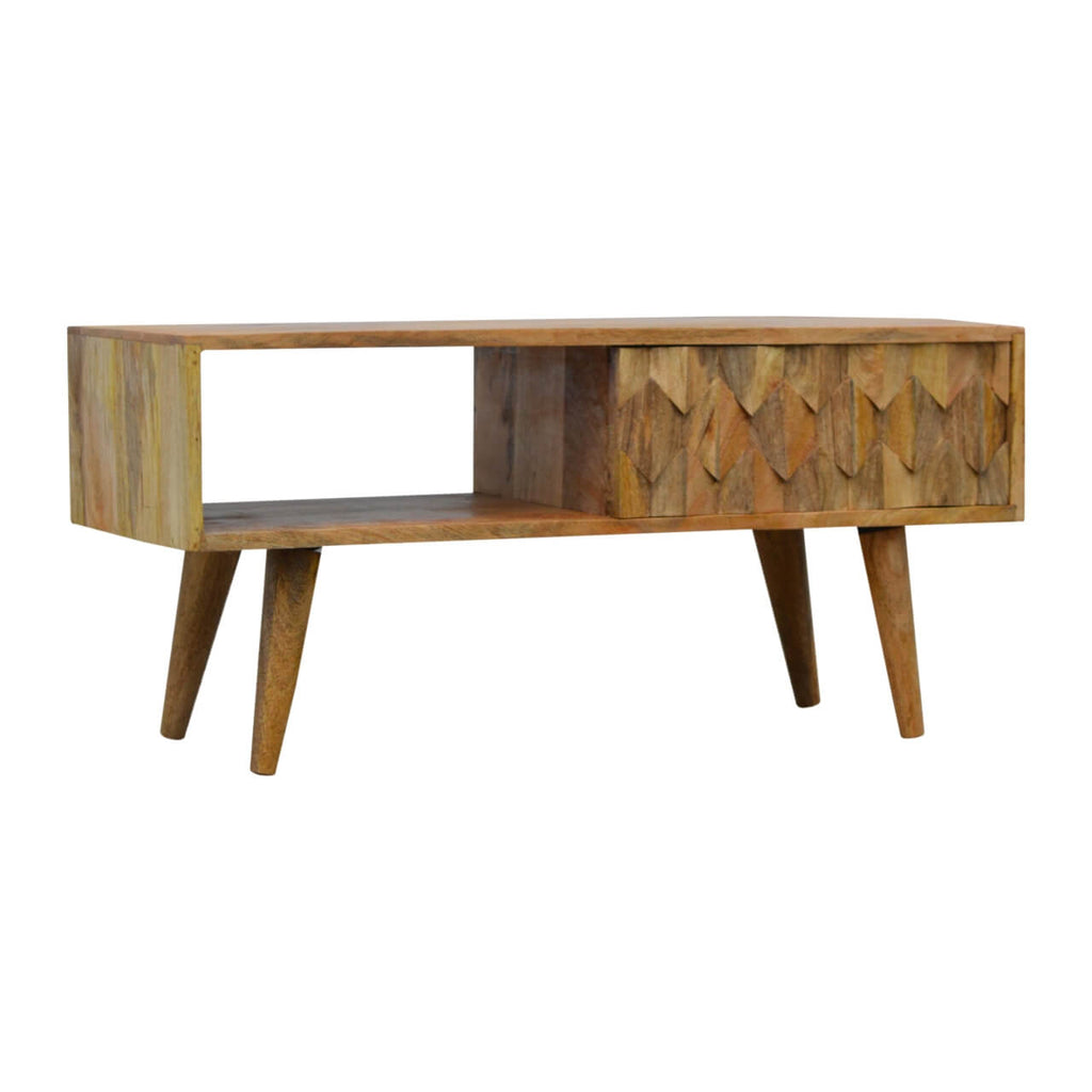 Pineapple Carved TV Stand