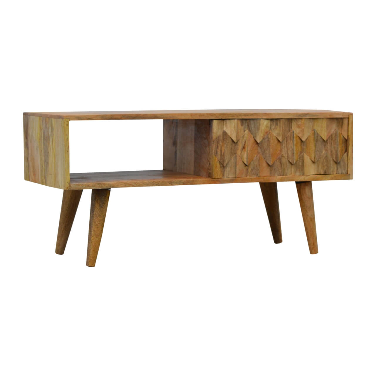 Pineapple Carved TV Stand
