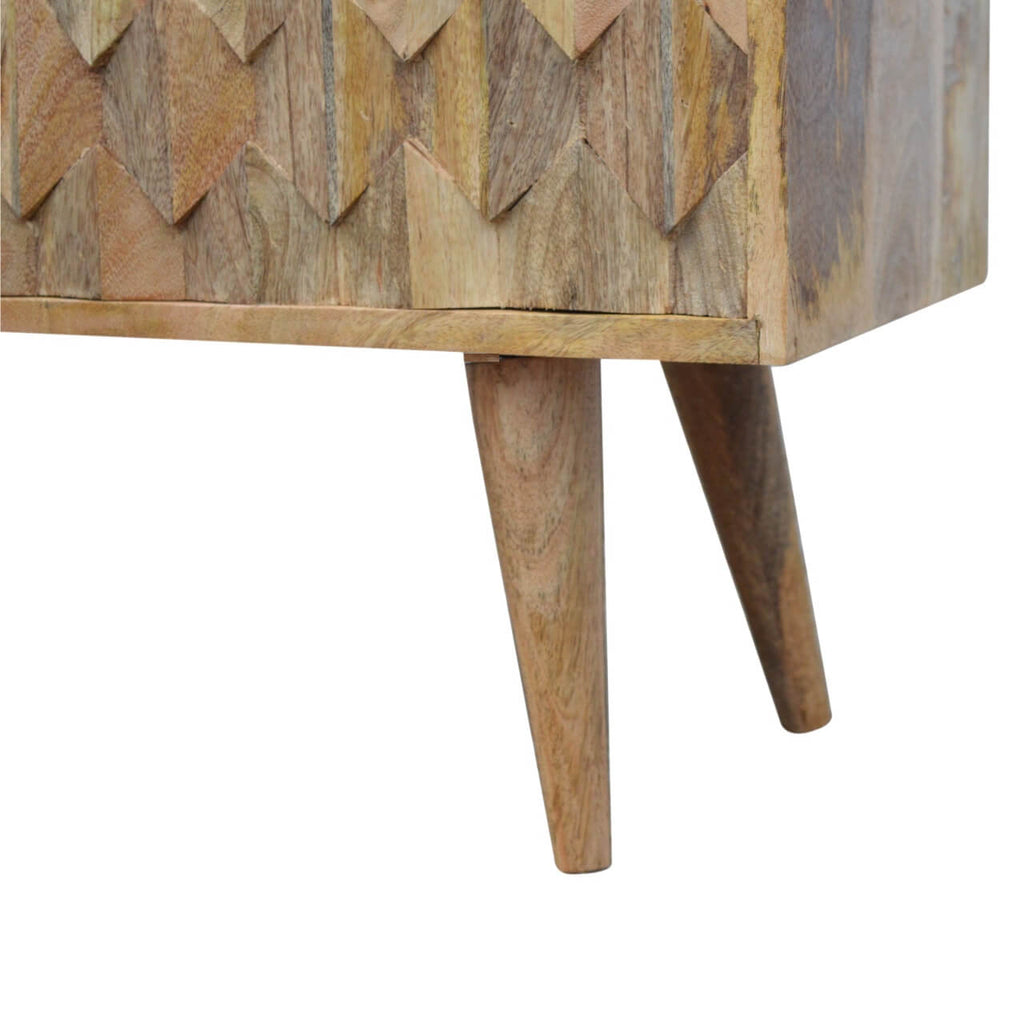 Pineapple Carved TV Stand