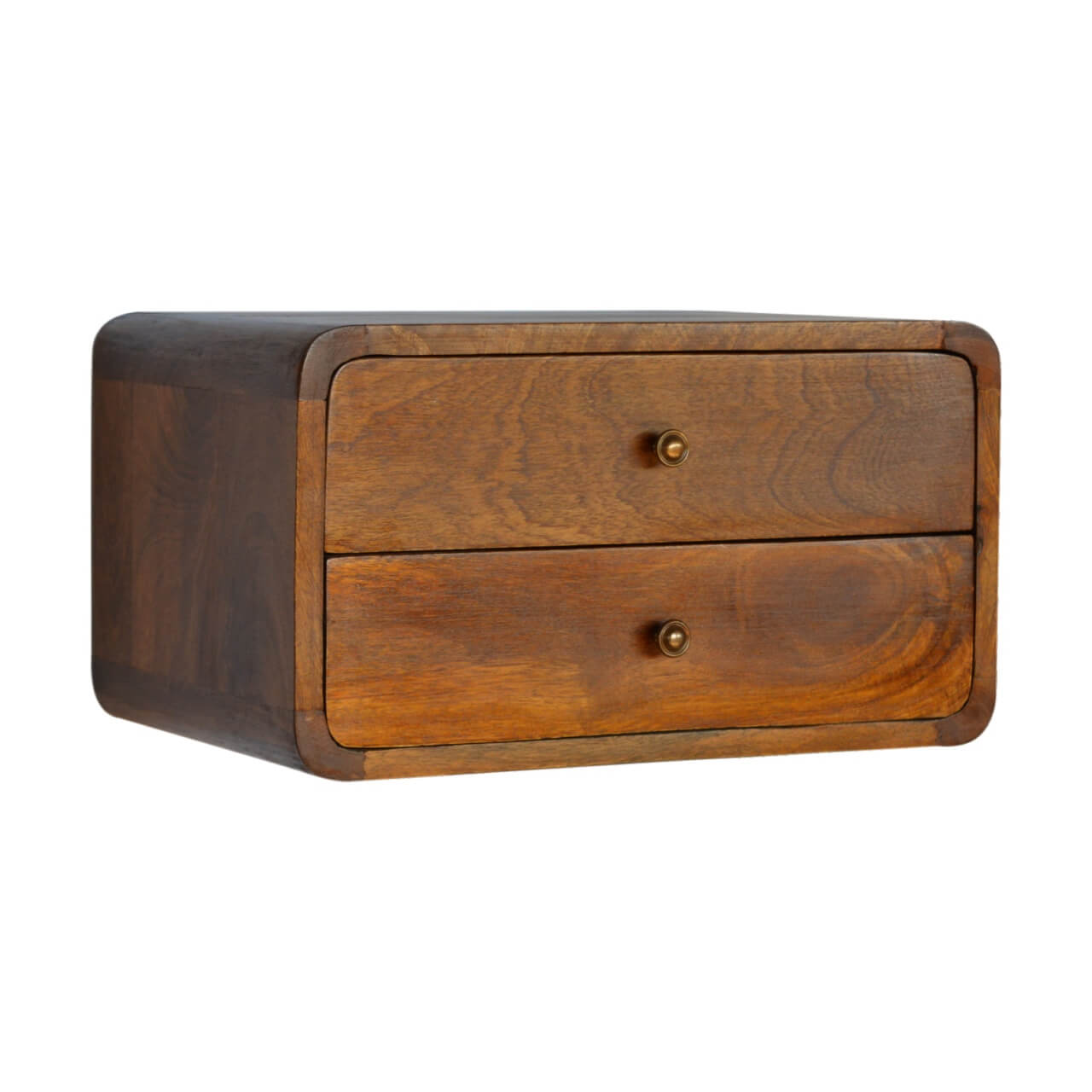 Arto Wide Floating Bedside, Chestnut
