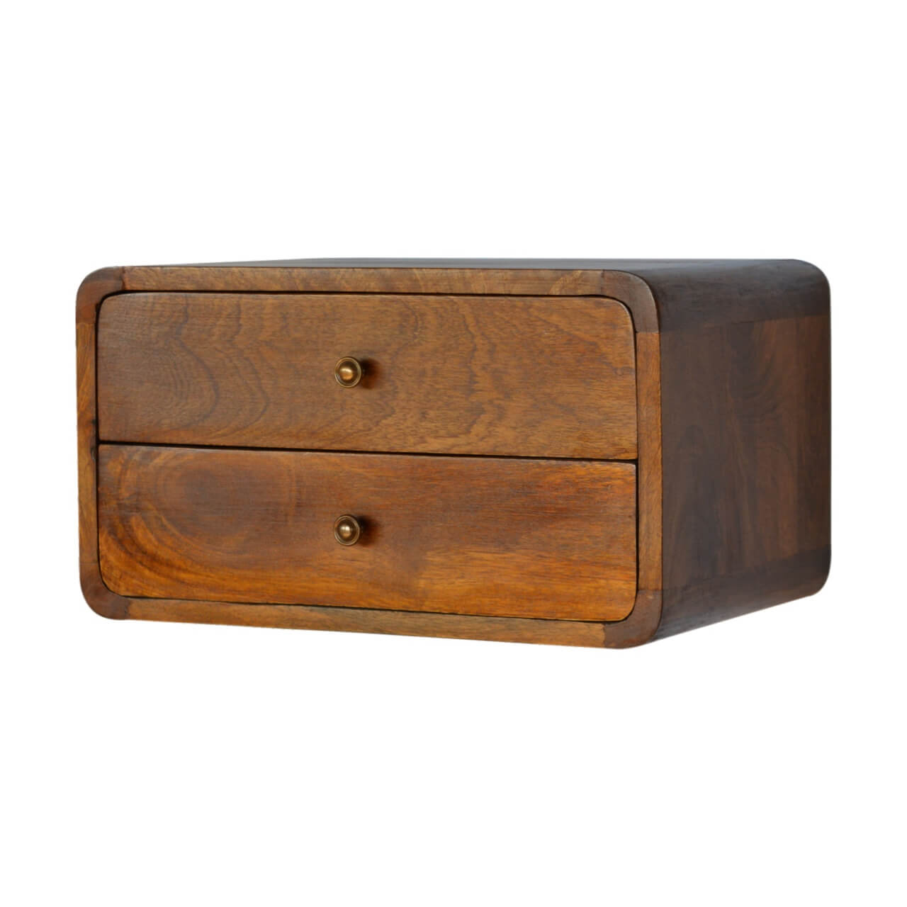 Arto Wide Floating Bedside, Chestnut