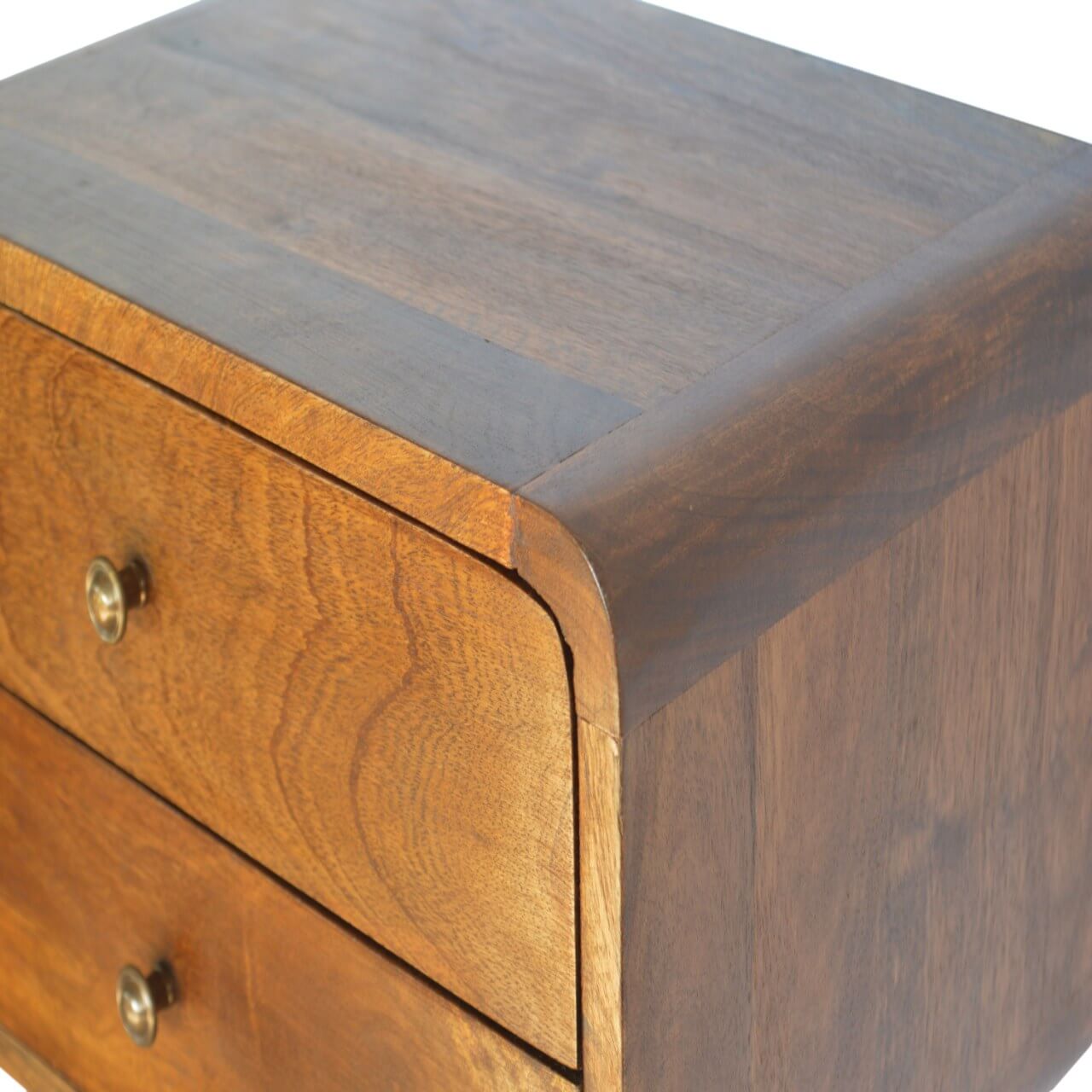 Arto Wide Floating Bedside, Chestnut