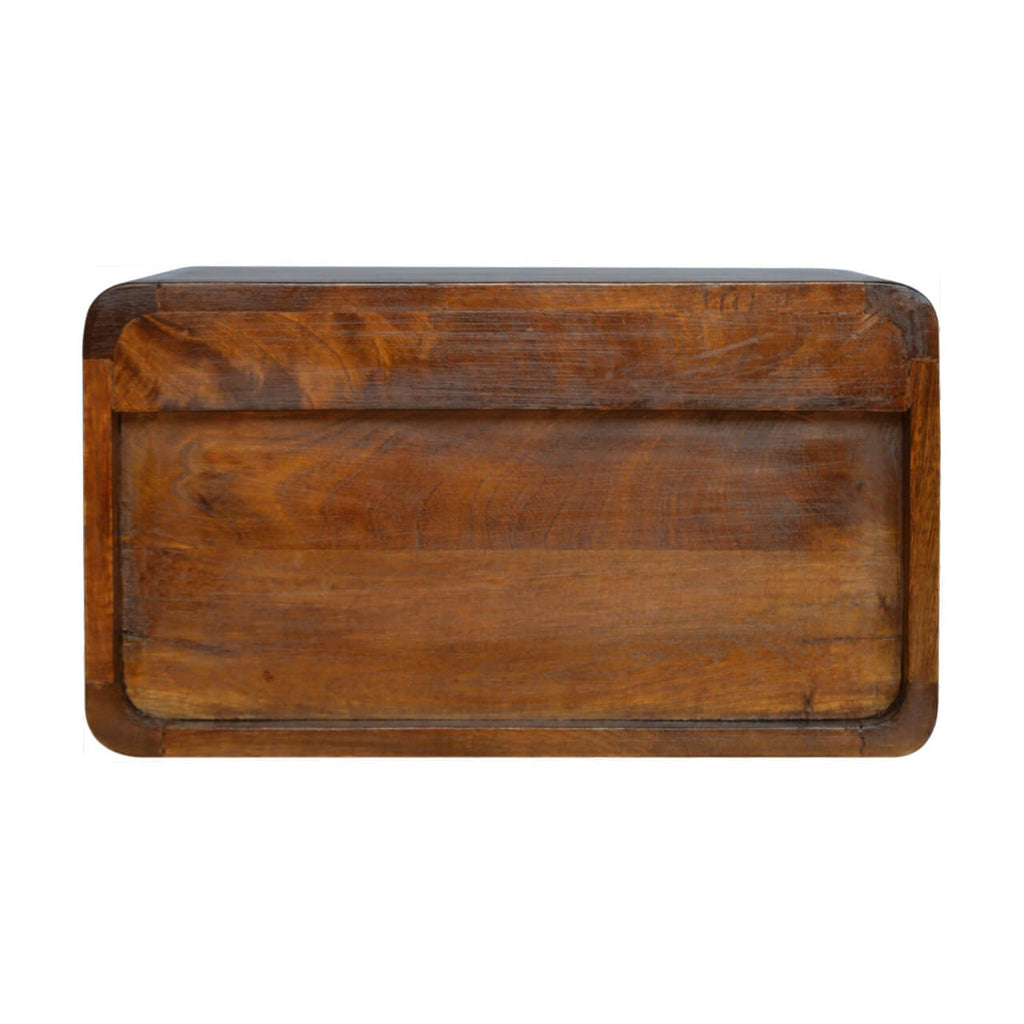 Arto Wide Floating Bedside, Chestnut