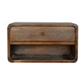 Arto 1 Drawer Floating Bedside, Chestnut