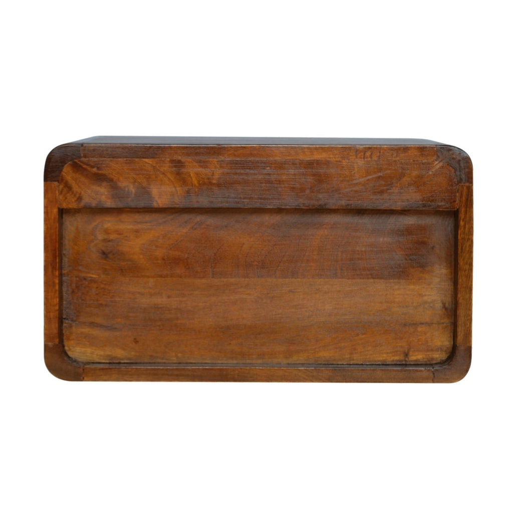 Arto 1 Drawer Floating Bedside, Chestnut