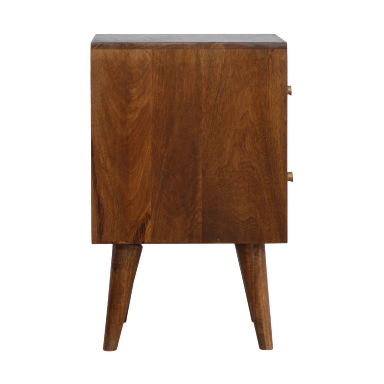 Cube Carved Bedside, Chestnut
