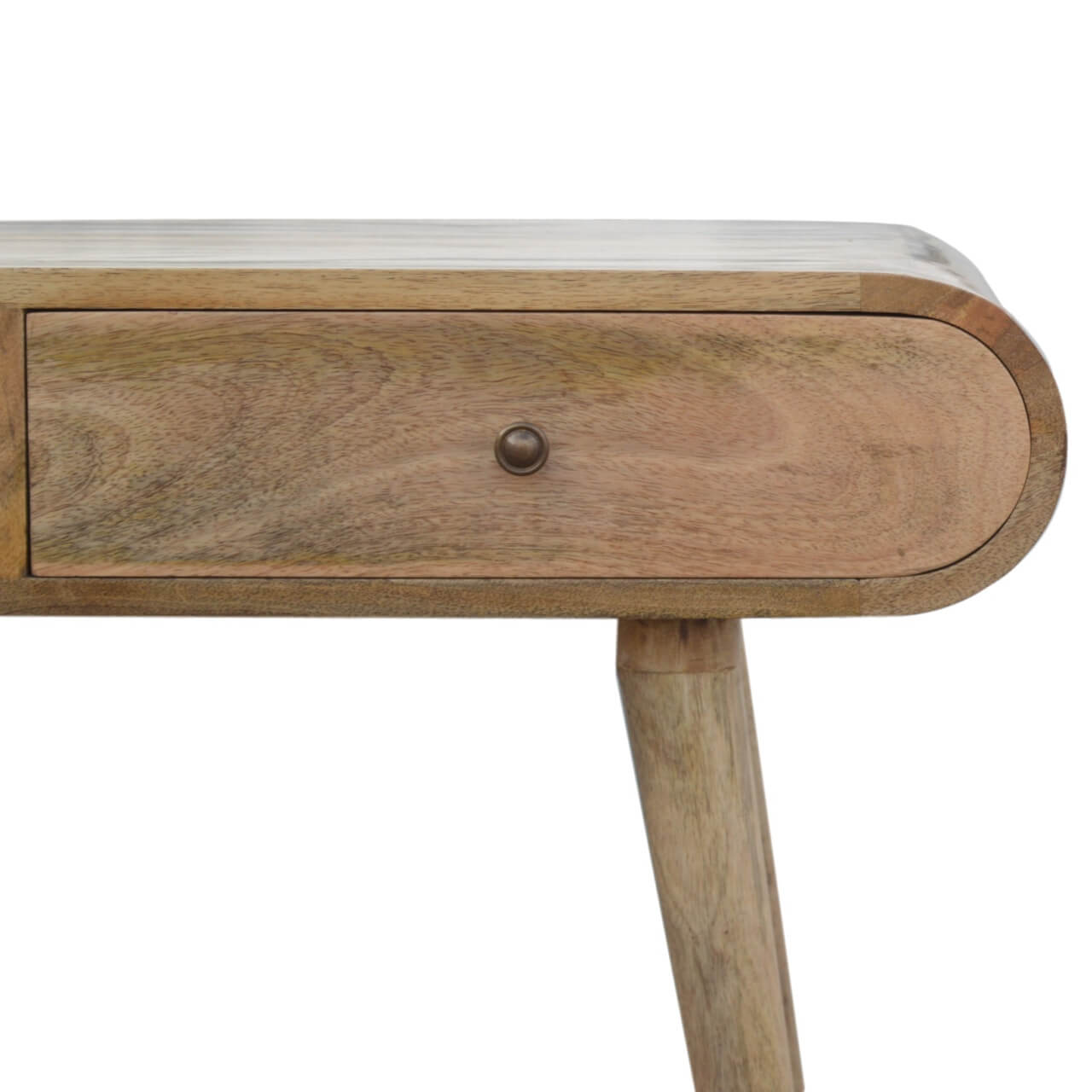 London 2 Drawers Console Table, Oak Finish