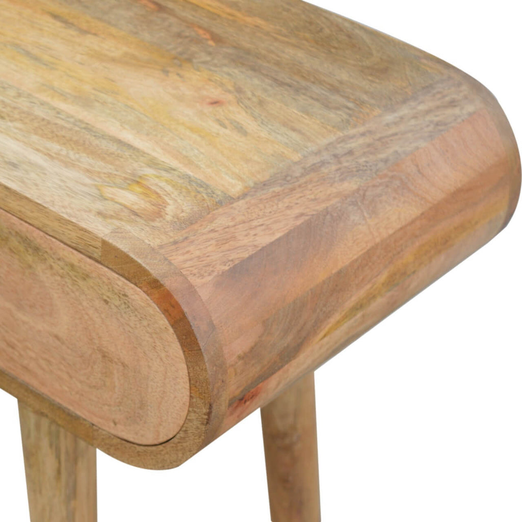 London 2 Drawers Console Table, Oak Finish