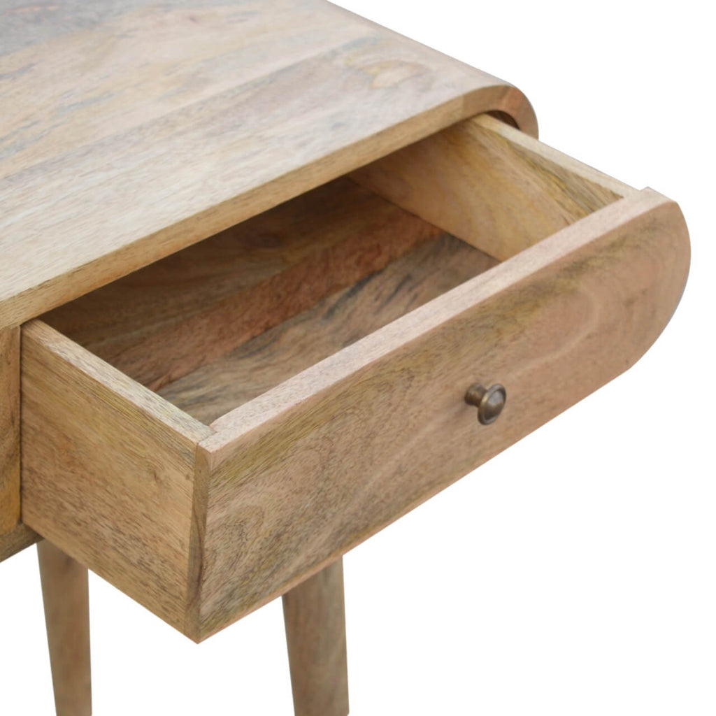 London 2 Drawers Console Table, Oak Finish