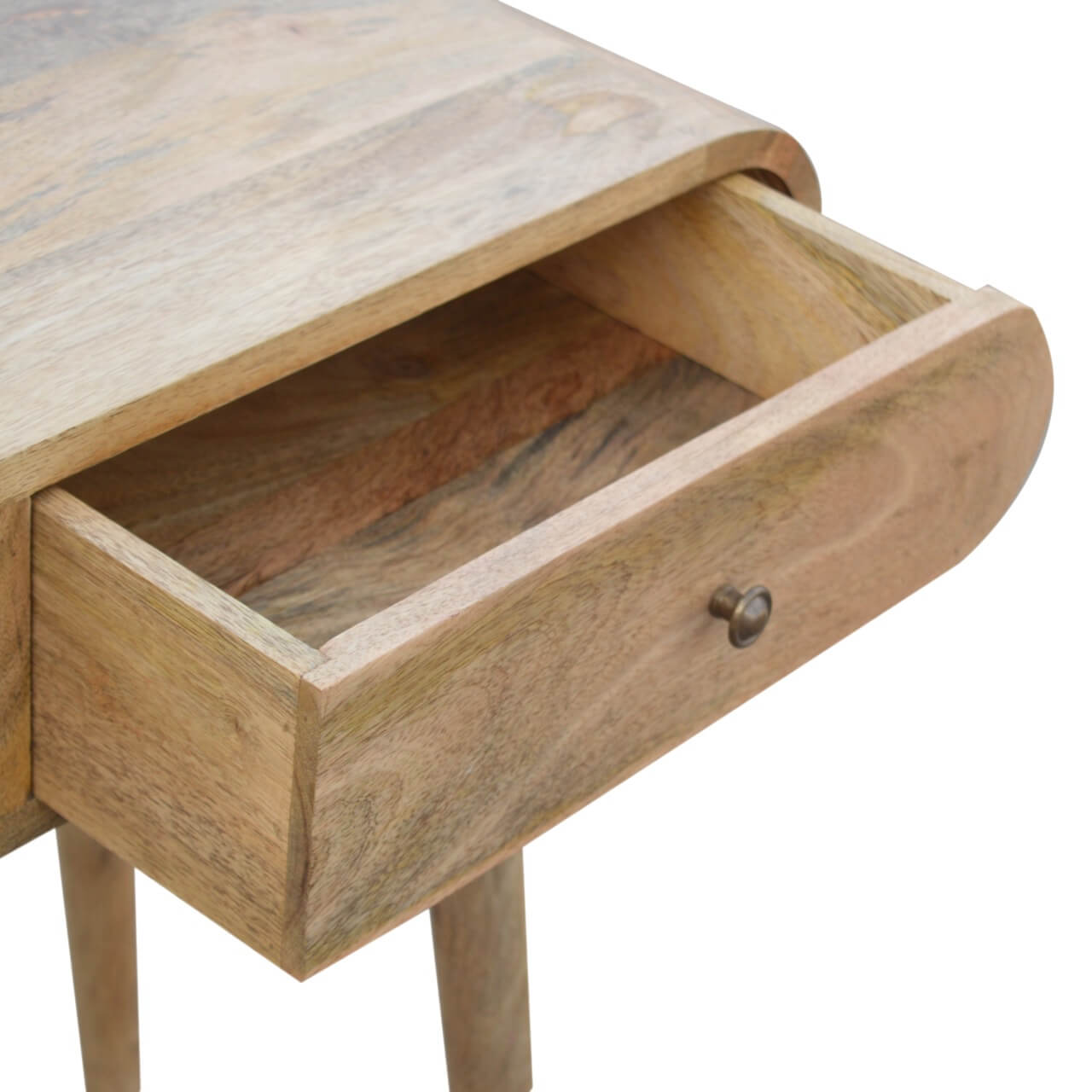 London 2 Drawers Console Table, Oak Finish