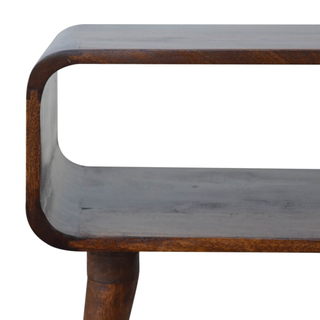 Curved Open Bedside, Chestnut