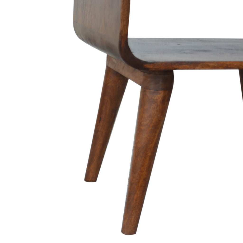 Curved Open Bedside, Chestnut
