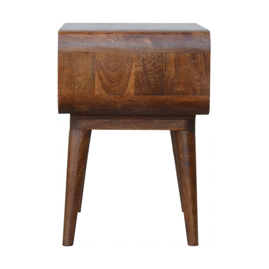 Curved Open Bedside, Chestnut