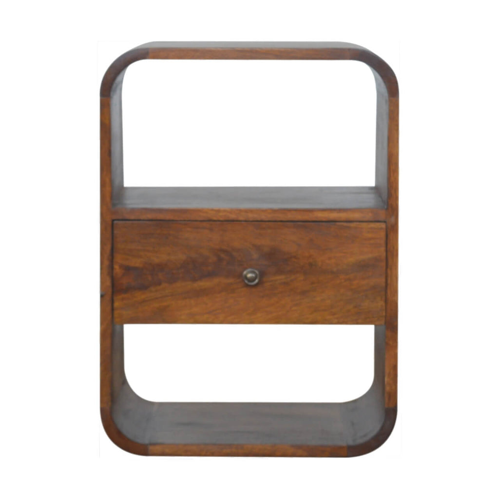 Arto, 1 Drawer Curved Bedside