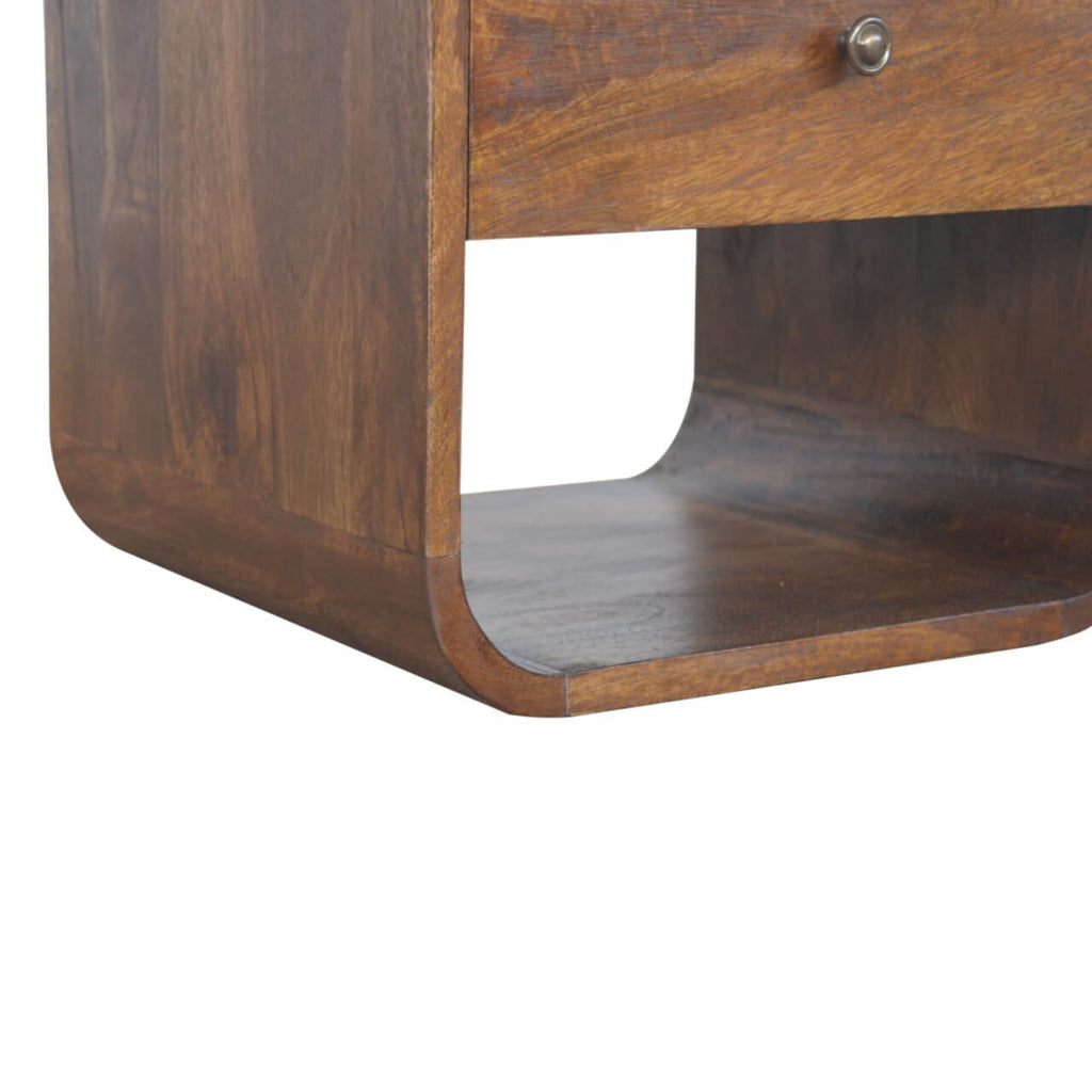 Arto, 1 Drawer Curved Bedside