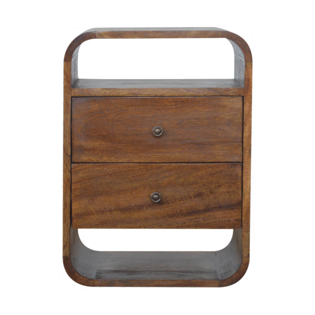 Arto, 2 Drawers Curved Bedside