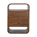 Arto, 2 Drawers Curved Bedside