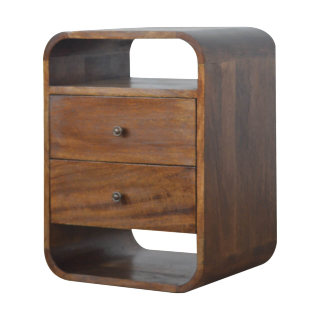 Arto, 2 Drawers Curved Bedside