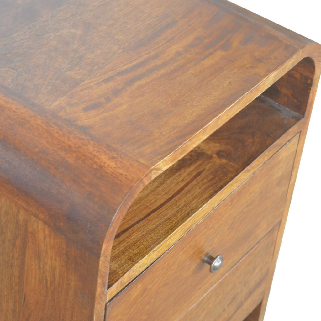Arto, 2 Drawers Curved Bedside