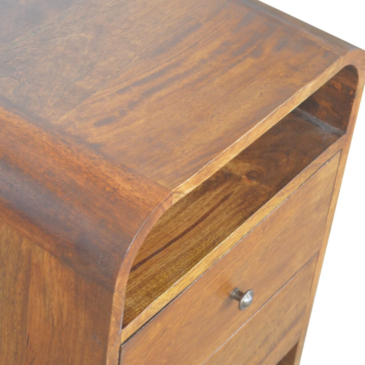 Arto, 2 Drawers Curved Bedside