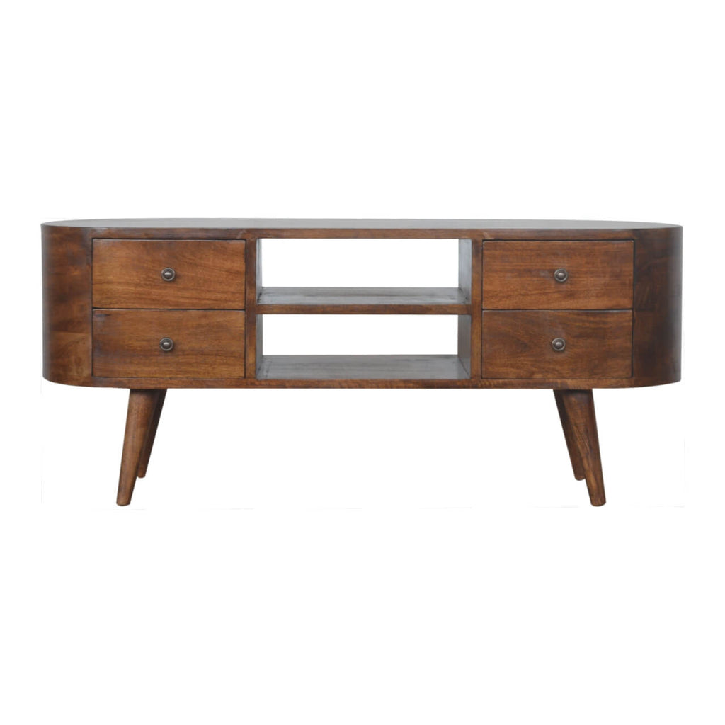 London 4 Drawer TV Stand, Chestnut