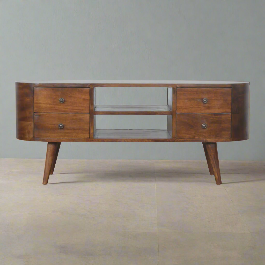 London 4 Drawer TV Stand, Chestnut