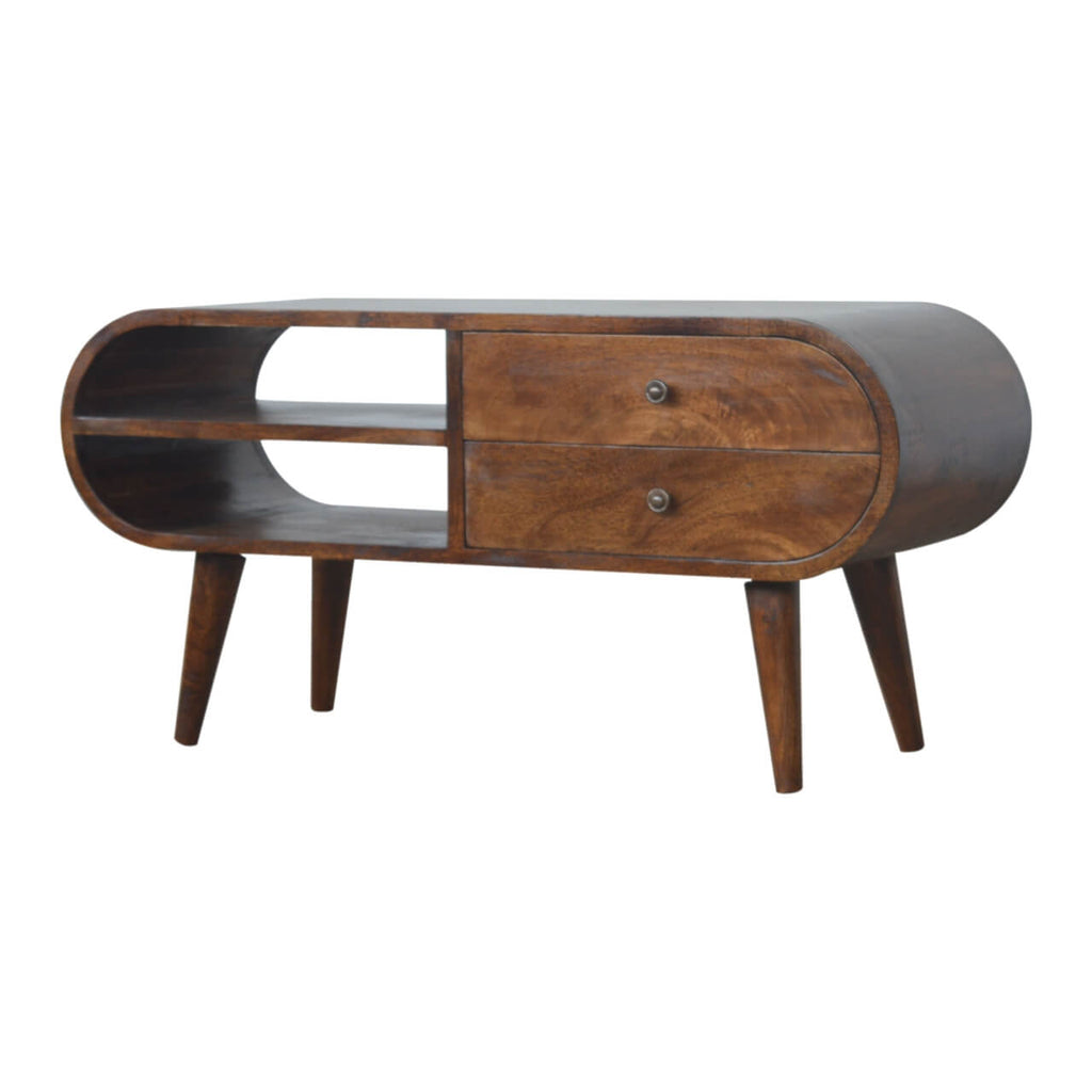 London 2 Drawer TV Stand, Chestnut