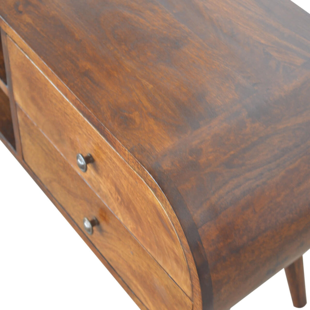 London 2 Drawer TV Stand, Chestnut