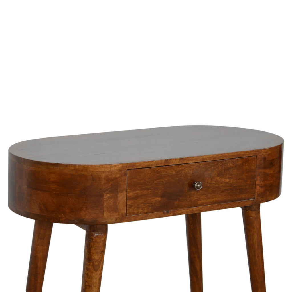London 1 Drawer Console Table, Chestnut