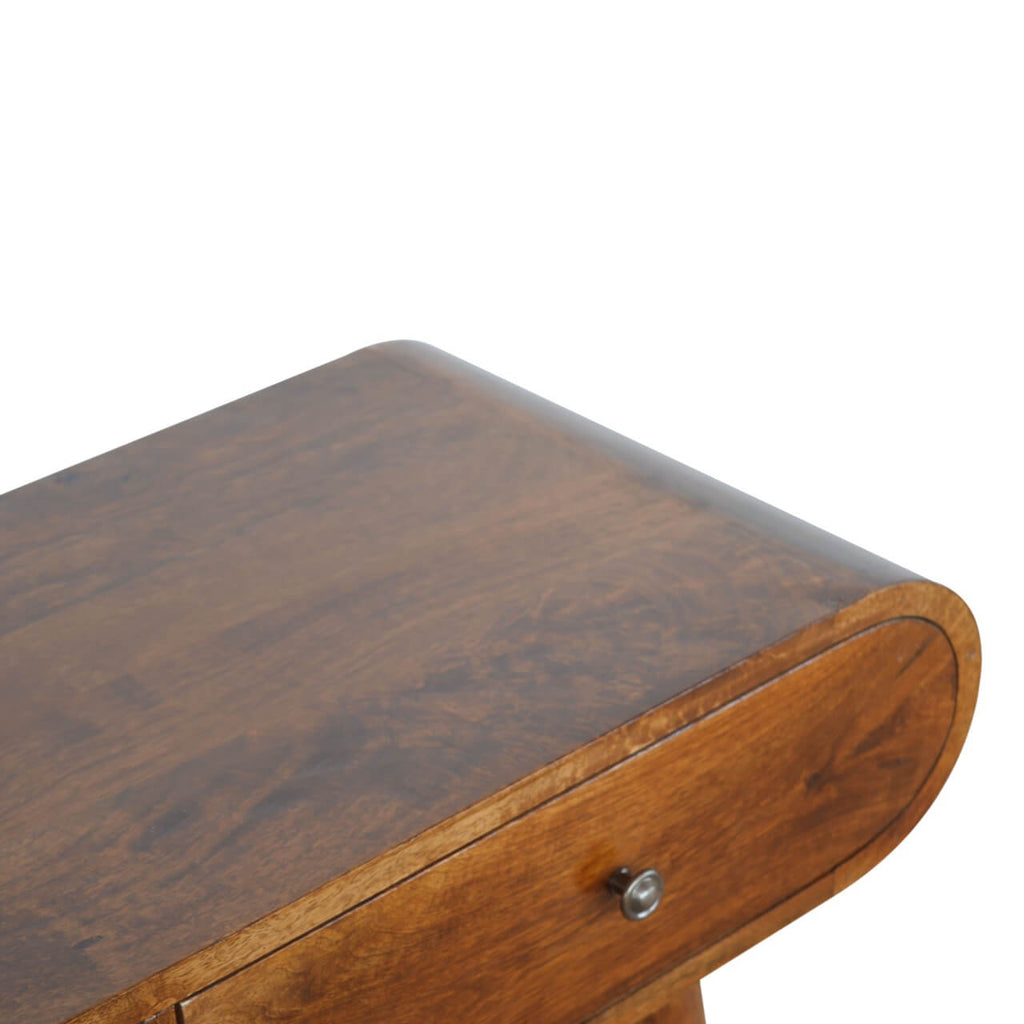 London 2 Drawer Console Table, Chestnut