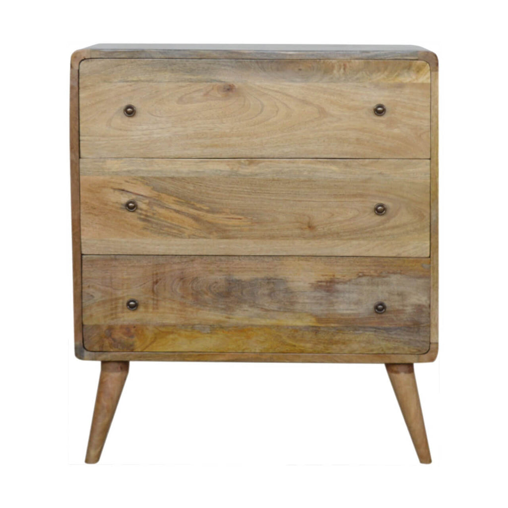 Curved 3 Drawer Chest
