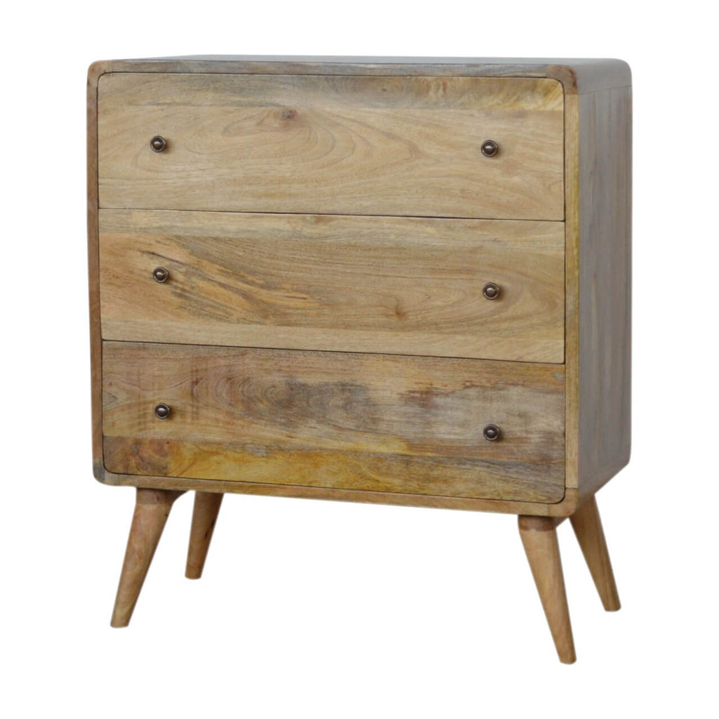 Curved 3 Drawer Chest