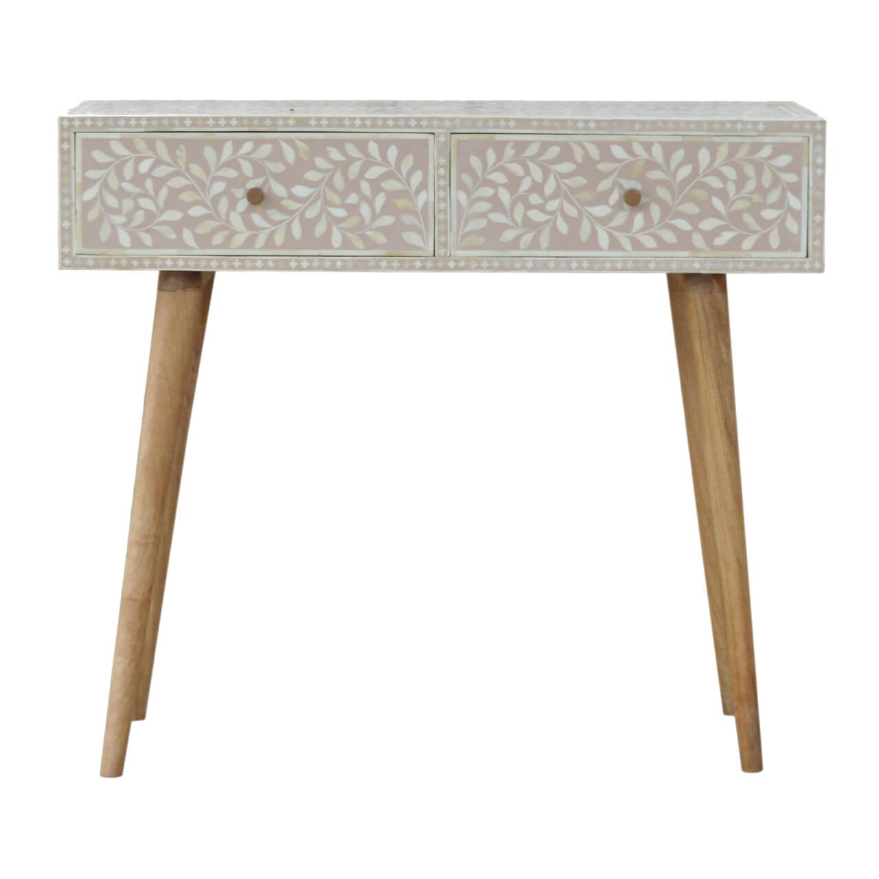 Floral Bone Inlay Console Table