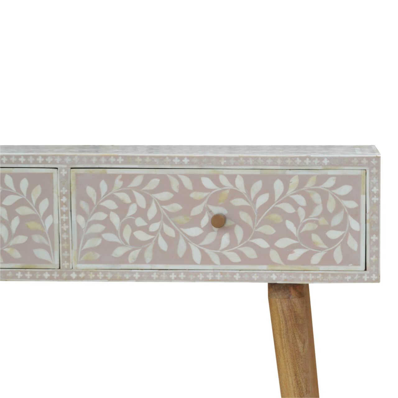 Floral Bone Inlay Console Table