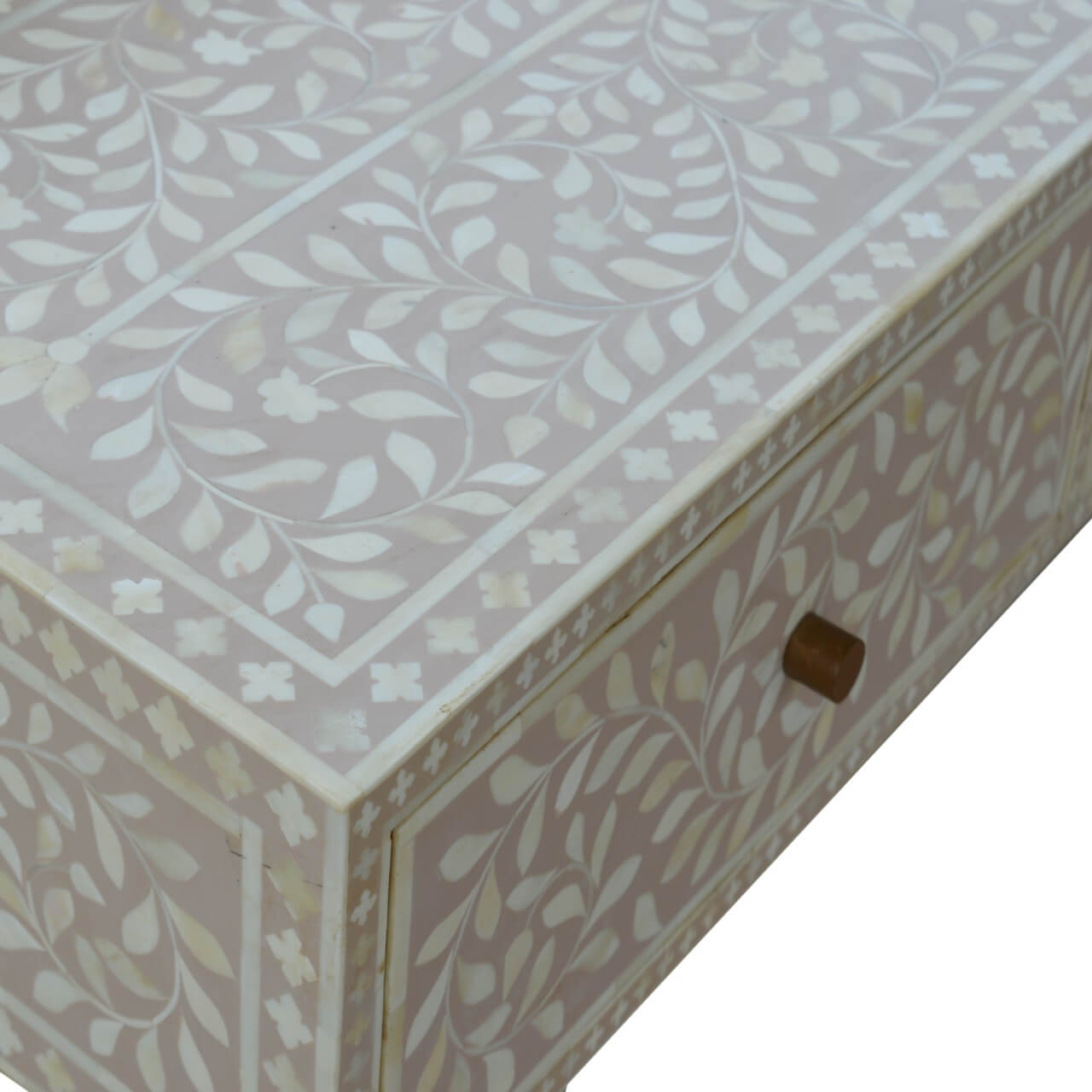 Floral Bone Inlay Console Table