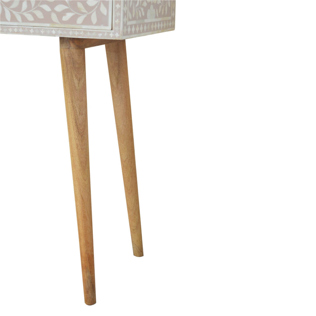 Floral Bone Inlay Console Table