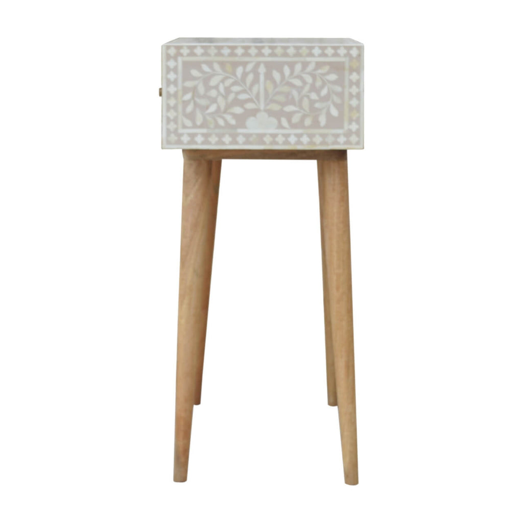Floral Bone Inlay Console Table