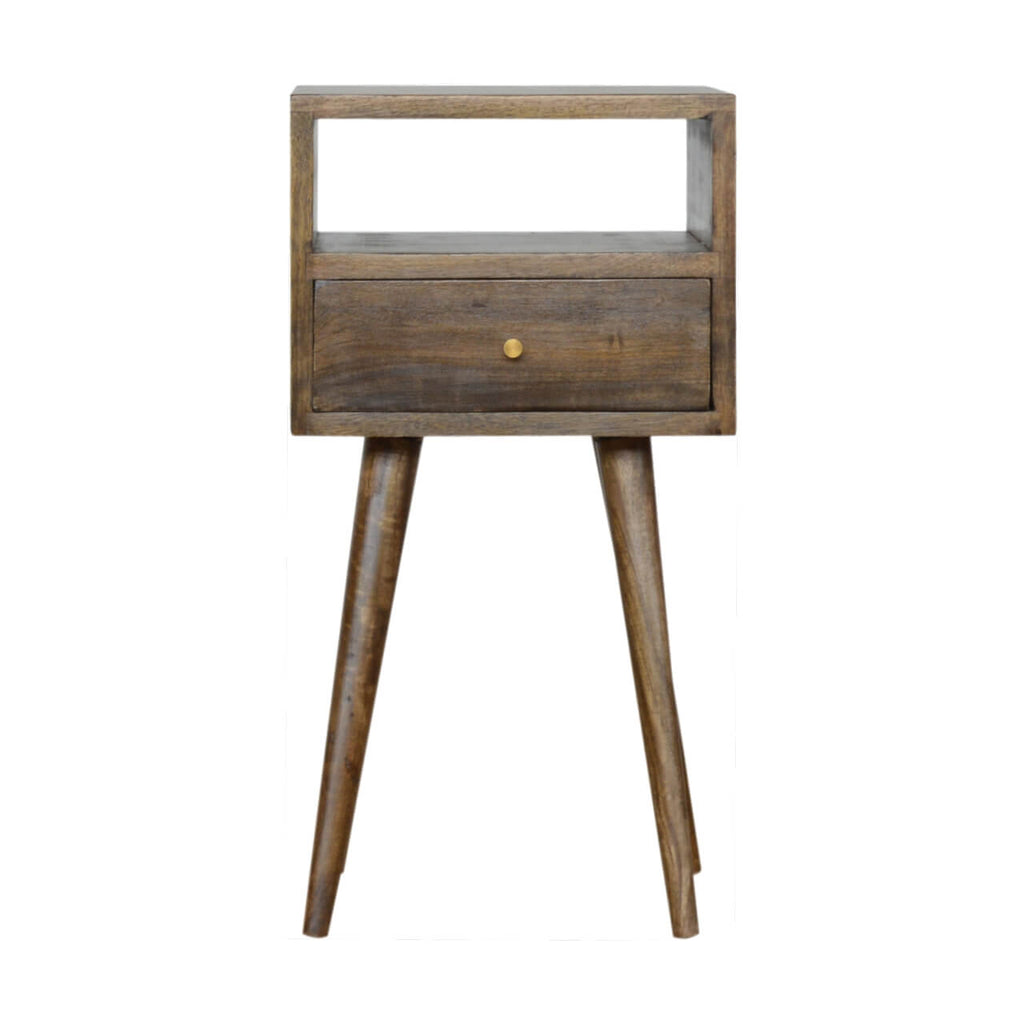 Narrow Bedside, Grey Wash